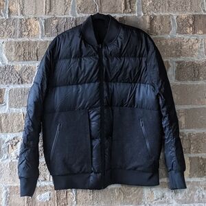 NWOT Lululemon Roam Far Wool Bomber Black Heathered Black Size 10